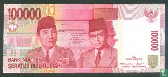 Indonésie 100.000 Rupiah 2006 - Image 1