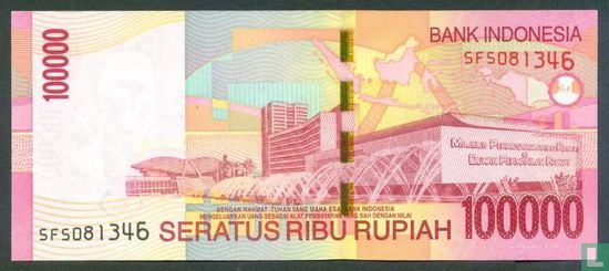 Indonésie 100.000 Rupiah 2010 - Image 2