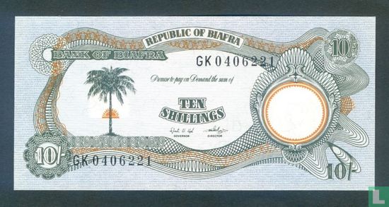 Biafra 10 Shillings  - Afbeelding 1