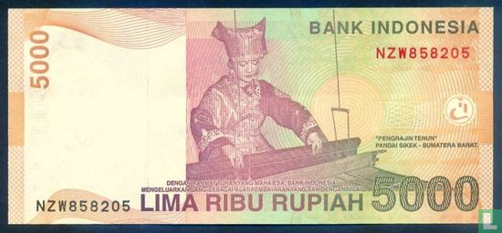 Indonesien 5.000 Rupiah 2016 - Bild 2