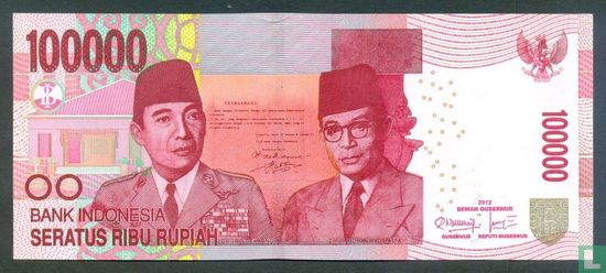 Indonesië 100.000 Rupiah 2012 - Afbeelding 1