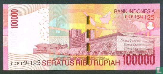 Indonesië 100.000 Rupiah 2012 - Afbeelding 2