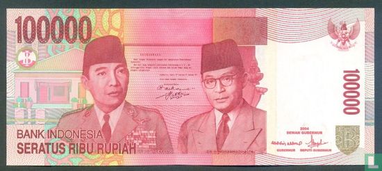 Indonesia 100,000 Rupiah 2007 - Image 1