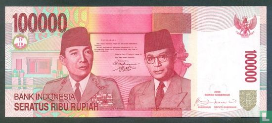Indonesia 100,000 Rupiah 2009 (P146f2) - Image 1