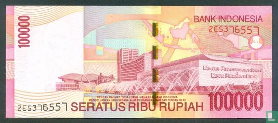 Indonésie 100.000 Rupiah 2009 (P146f2) - Image 2