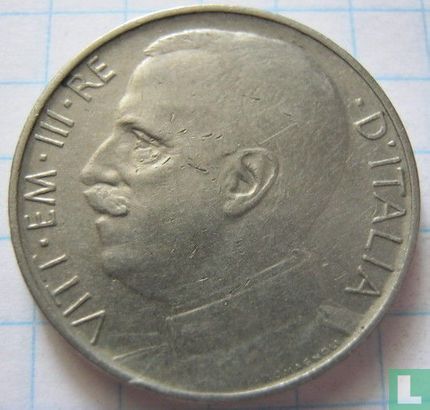 Italie 50 centesimi 1925 (tranche lisse) - Image 2