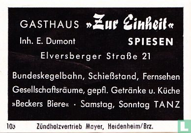 "Zur Einheit" - E. Dumont