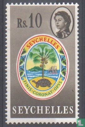 Wapenschild Seychellen (Finis Coronat Opus)