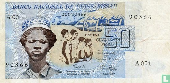 Guinee-Bissau 50 Pesos 1975 - Afbeelding 1