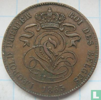 Belgium 2 centimes 1865 - Image 1