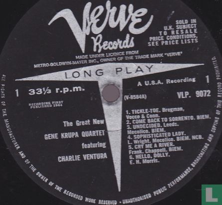 The great new Gene Krupa Quartet featuring Charlie Ventura - Image 3