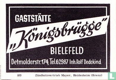 Gaststätte Köningsbrugge - Rolf Dedekind