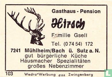 Gasthof-Pension Hirsch - Familie Gsell