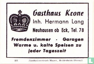 Gasthaus Krone - Hermann Lang