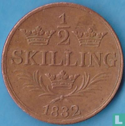 Zweden ½ Skilling 1832 - Afbeelding 1