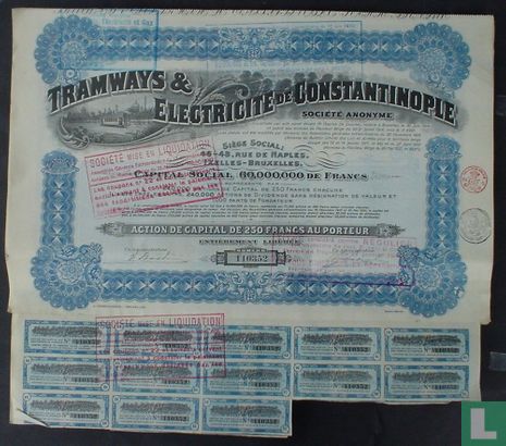 Tramways & Electricite De Constantinople 1921 