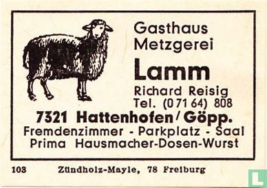 Gasthaus Metzgerei Lamm - Richard Reisig