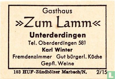 "Zum Lamm" Karl Winter