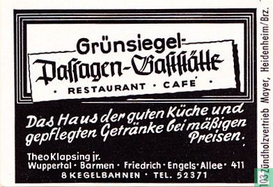 Grünsiegel Passagen-Gaststätte - Theo Klapsing