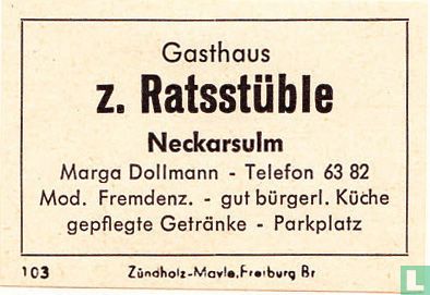 Gasthaus z. Ratsstüble - Marga Dollmann