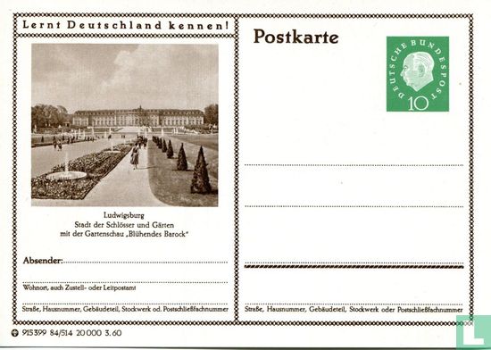 Briefkaart Ludwigsburg 