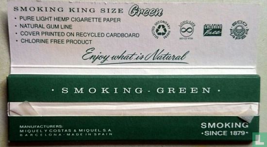 Smoking king size Green ( Pure Hemp )  - Image 2