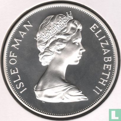 Man 1 crown 1977 (PROOF) "25th anniversary Accession of Queen Elizabeth II to the throne" - Afbeelding 2