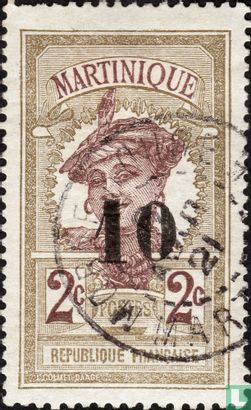 Martinican, with surcharge (small 0)