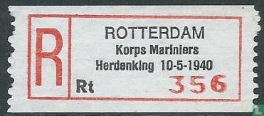 ROTTERDAM Korps Mariniers Herdenking 10-5-1940 Rt