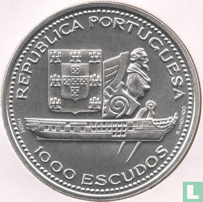Portugal 1000 escudos 1996 "Restoration of D. Fernando II and Gloria frigate" - Image 2