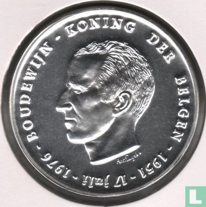 België 250 francs 1976 (PROOFLIKE - NLD) "25 years Reign of King Baudouin" - Afbeelding 1