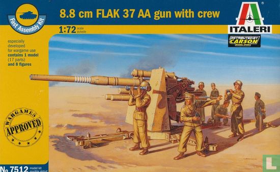 8.8 cm Flak 37 AA gun with crew - Image 1