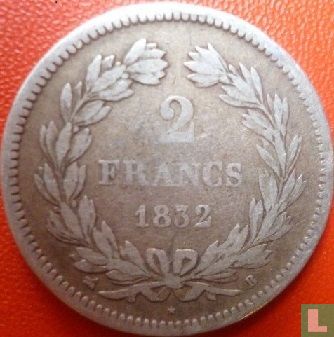 Frankrijk 2 francs 1832 (B) - Afbeelding 1