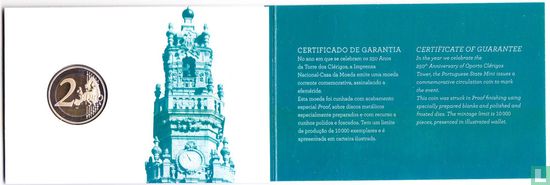 Portugal 2 euro 2013 (PROOF - folder) "250th Anniversary of Oporto Clérigos Tower" - Image 3