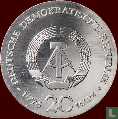 GDR 20 mark 1976 "150th anniversary Birth of Wilhelm Liebknecht" - Image 1