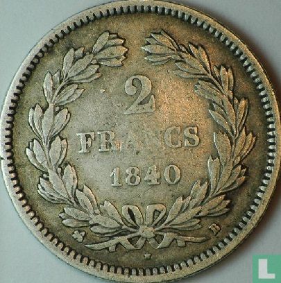 France 2 francs 1840 (B) - Image 1