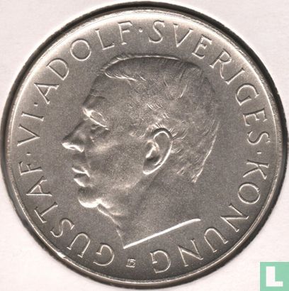 Zweden 5 kronor 1952 "70th Birthday of King Gustaf VI Adolf" - Afbeelding 2
