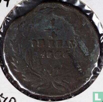 Chihuahua ¼ real 1866 (coin alignment) - Image 1