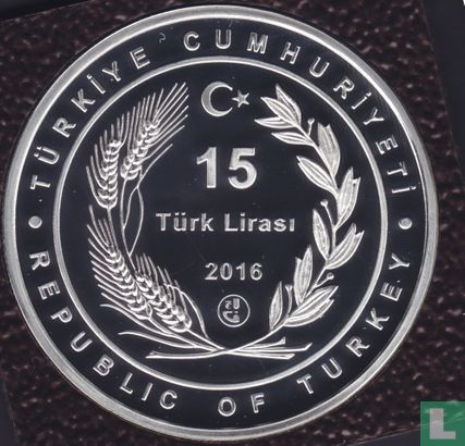 Turkey 15 türk lirasi 2016 (PROOF) "Dragonfly" - Image 1
