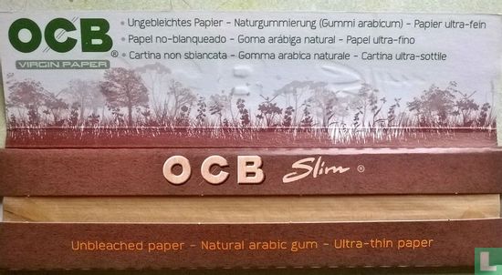 OCB King size Brown Slim Unbleached (R) ( Virgn Paper.)  - Image 2