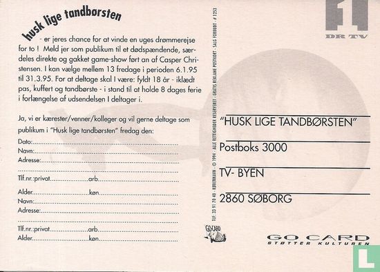 01253 DR TV 1 "Husk Lige Tandbørsten" - Afbeelding 2
