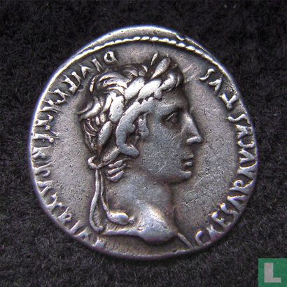 Romeinse Rijk, AR Denarius, 2 BC-14 AD, Augustus, Lugdunum - Afbeelding 1