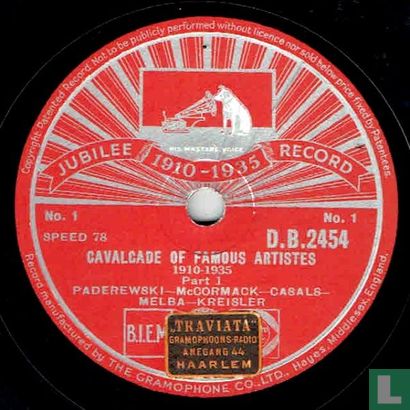 Cavalcade of Famous Artistes - 1910-1935 - Afbeelding 1