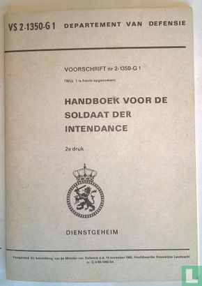 Handboek voor de soldaat der Intendance - Image 1