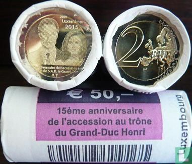 Luxemburg 2 euro 2015 (rol) "15th anniversary Accession to the throne of Grand Duke Henri" - Afbeelding 3