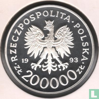 Polen 200000 zlotych 1993 (PROOF) "750 years City of Szczecin" - Afbeelding 1