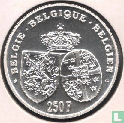 Belgique 250 francs 1995 "60th anniversary Death of Queen Astrid" - Image 2