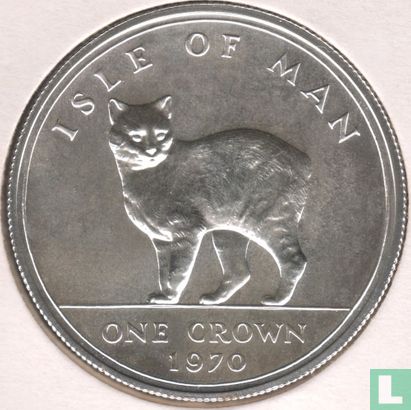 Insel Man 1 Crown 1970 (PP) "Manx cat" - Bild 1