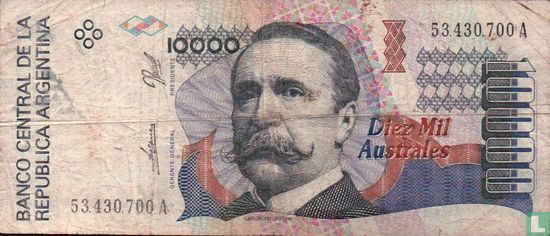 Argentine 10.000 Australes 1989 - Image 1
