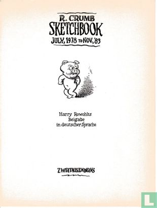 R. Crumb Sketchbook july, 1978 to november '83 - Afbeelding 3